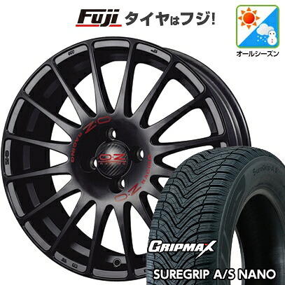 【新品国産車用5穴114.3】 オールシーズンタイヤ ホイール4本セット 225/60R17 グリップマックス シュアグリップ オールシーズン ナノ(限定) OZ スーパーツーリズモ GT 7J 17インチ(送料無料)