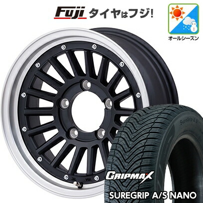 【新品】ジムニー オールシーズンタイヤ ホイール4本セット 175/80R16 グリップマックス シュアグリップ オールシーズン ナノ(限定) ハートボイス マウンテンフック 5.5J 16インチ(送料無料)
