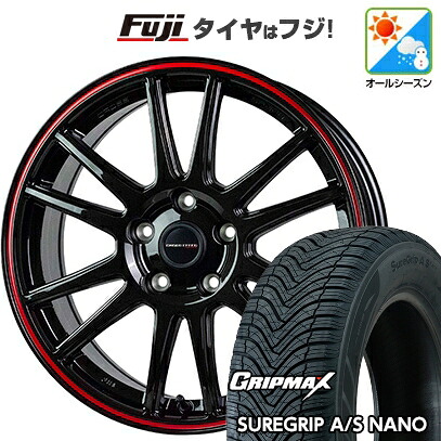 【新品国産車用5穴100】 オールシーズンタイヤ ホイール4本セット 225/60R17 グリップマックス シュアグリップ オールシーズン ナノ(限定) ホットスタッフ クロススピード ハイパーエディションCR6【限定】 7J 17インチ(送料無料)