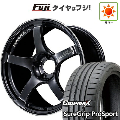 【新品国産車用5穴100】 夏タイヤ ホイール4本セット 225/40R18 グリップマックス シュアグリップ PRO SPORT BSW（限定） ヨコハマ アドバンレーシング TC-4 8.5J 18インチ(送料無料)｜フジコーポレーション
