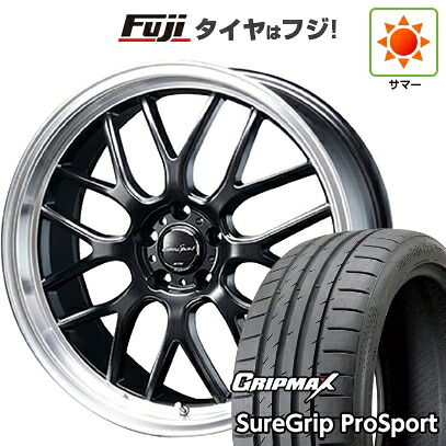 【新品国産車用5穴114.3】 夏タイヤ ホイール4本セット 225/35R19 グリップマックス シュアグリップ PRO SPORT BSW（限定） ブレスト ユーロスポーツ タイプ805 セミグロスブラック 8.5J 19インチ(送料無料)
