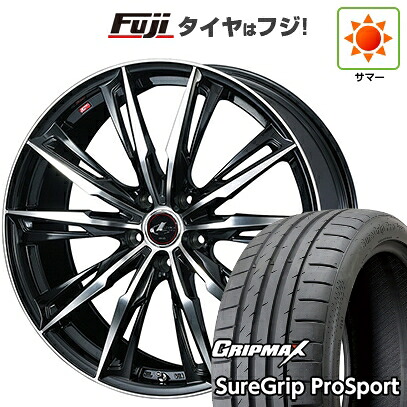 【新品国産車用5穴114.3】 夏タイヤ ホイール4本セット 245/45R19 グリップマックス シュアグリップ PRO SPORT BSW（限定） WEDS ウェッズ レオニス GX 7.5J 19インチ(送料無料)｜フジコーポレーション