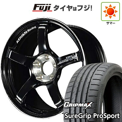 【新品国産車用5穴100】 夏タイヤ ホイール4本セット 225/40R18 グリップマックス シュアグリップ PRO SPORT BSW(限定) ヨコハマ アドバンレーシング TC-4 SE 8.5J 18インチ(送料無料)