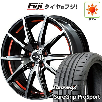 【新品国産車用5穴114.3】 夏タイヤ ホイール4本セット 225/40R18 グリップマックス シュアグリップ PRO SPORT BSW（限定） MID WHEELS RX-02 8J 18インチ(送料無料)