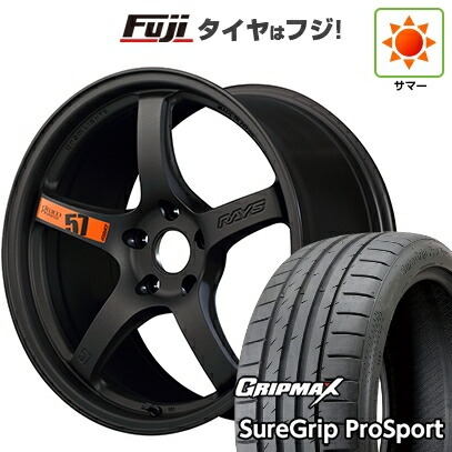 【新品国産車用5穴100】 夏タイヤ ホイール4本セット 225/40R18 グリップマックス シュアグリップ PRO SPORT BSW（限定） RAYS レイズ グラムライツ 57CR SPEC-D 8.5J 18インチ(送料無料)