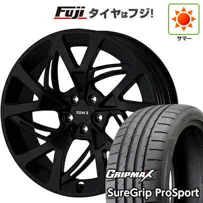 【新品】クラウンスポーツ/クラウンエステート 夏タイヤ ホイール4本セット 235/45R21 グリップマックス シュアグリップ PRO SPORT BSW（限定） TOMS トムス(トヨタ車専用) TWF07 グロスブラック【限定】 8.5J 21インチ(送料無料)