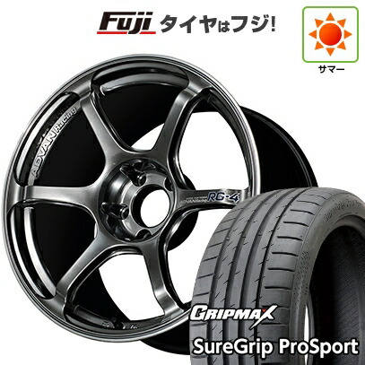 【新品国産車用5穴114.3】 夏タイヤ ホイール4本セット 225/40R18 グリップマックス シュアグリップ PRO SPORT BSW（限定） ヨコハマ アドバンレーシング RG-4 9J 18インチ(送料無料)｜フジコーポレーション