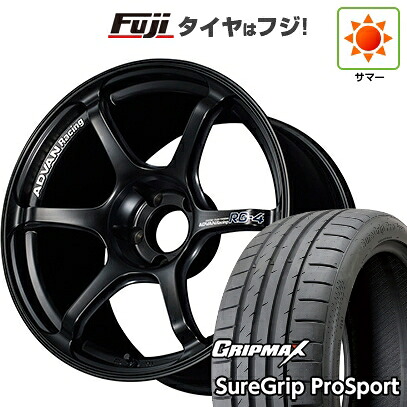 【新品国産車用5穴114.3】 夏タイヤ ホイール4本セット 225/40R18 グリップマックス シュアグリップ PRO SPORT BSW（限定） ヨコハマ アドバンレーシング RG-4 9J 18インチ(送料無料)