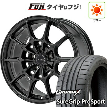 【新品国産車用5穴100】 夏タイヤ ホイール4本セット 225/40R18 グリップマックス シュアグリップ PRO SPORT BSW(限定) OZ SPARCO FF2 8.5J 18インチ(送料無料)