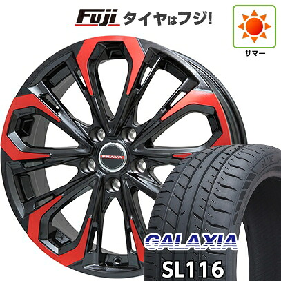 【新品国産車用5穴114.3】 夏タイヤ ホイール4本セット 245/30R20 ギャラクシア SL116(限定) ビッグウエイ レイシーン プラバ5X(レッドクリア) 8.5J 20インチ(送料無料)