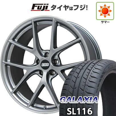 【新品国産車用5穴114.3】 夏タイヤ ホイール4本セット 225/40R19 ギャラクシア SL116(限定) BBS GERMANY CI-R プラチナムシルバー 8.5J 19インチ(送料無料)