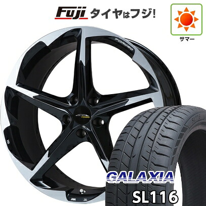 【新品】40系アルファード/ヴェルファイア用 夏タイヤ ホイール4本セット 245/40R21 ギャラクシア SL116(限定) ACE AAF ブリエ FORGED ブラックポリッシュ(平座) 8.5J 21インチ(送料無料)