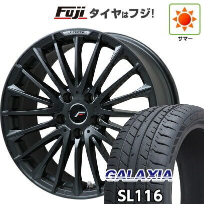 【新品国産車用5穴114.3】 夏タイヤ ホイール4本セット 255/45R20 ギャラクシア SL116(限定) レアマイスター LF-FORCE マットブラック(平座ナット) 8J 20インチ(送料無料)