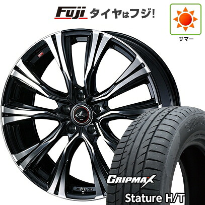 【新品国産車用5穴114.3】 夏タイヤ ホイール4本セット 235/55R19 グリップマックス スタチャー H/T BSW（限定） WEDS ウェッズ レオニス VR 7.5J 19インチ(送料無料)
