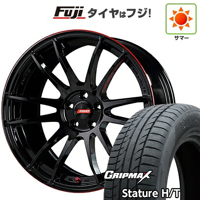 【新品国産車用5穴114.3】 夏タイヤ ホイール4本セット 225/60R18 グリップマックス スタチャー H/T BSW（限定） RAYS レイズ グラムライツ 57エクストリーム REV LIMIT EDITION 7.5J 18インチ(送料無料)｜フジコーポレーション