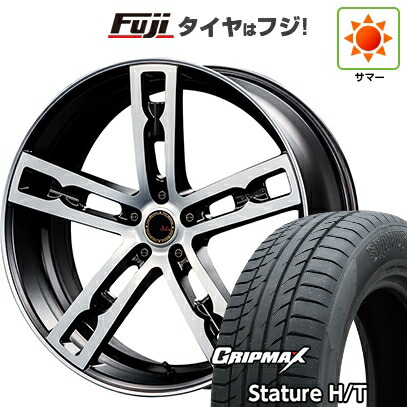 【新品国産車用5穴114.3】 夏タイヤ ホイール4本セット 225/60R18 グリップマックス スタチャー H/T BSW（限定） エムズスピード ジュリア 555モノブロック 7J 18インチ(送料無料)