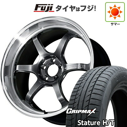 【新品国産車用5穴100】 夏タイヤ ホイール4本セット 225/55R18 グリップマックス スタチャー H/T BSW（限定） ヨコハマ アドバンレーシング R6 7.5J 18インチ(送料無料)