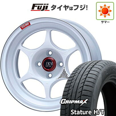 【新品国産車用5穴114.3】 夏タイヤ ホイール4本セット 225/65R17 グリップマックス スタチャー H/T BSW（限定） ENKEI エンケイ PerformanceLine PF06 マシニングホワイト 7.5J 17インチ(送料無料)｜フジコーポレーション 103,200円