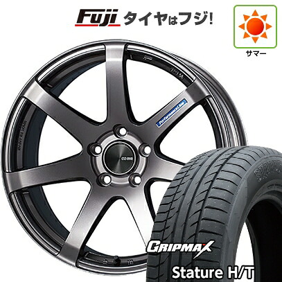 【新品国産車用5穴100】 夏タイヤ ホイール4本セット 225/55R18 グリップマックス スタチャー H/T BSW（限定） ENKEI エンケイ PerformanceLine PF07 7J 18インチ(送料無料)