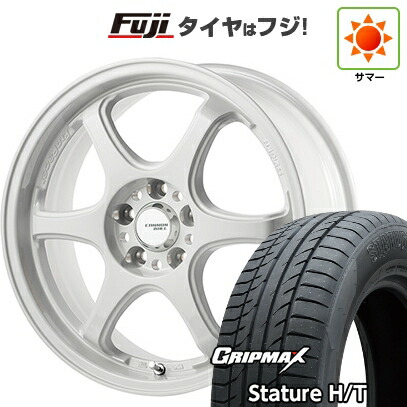 【新品国産車用5穴114.3】 夏タイヤ ホイール4本セット 235/55R18 グリップマックス スタチャー H/T BSW（限定） ゴジゲン PROレーサー キャノンボール 7.5J 18インチ(送料無料)