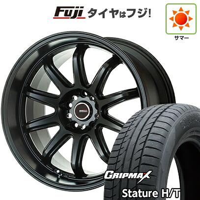 【新品国産車用5穴100】 夏タイヤ ホイール4本セット 225/55R18 グリップマックス スタチャー H/T BSW（限定） ゴジゲン ファイヤーボールダブルアール 7.5J 18インチ(送料無料)