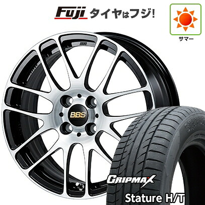 【新品国産車用5穴114.3】 夏タイヤ ホイール4本セット 225/65R17 グリップマックス スタチャー H/T BSW（限定） BBS JAPAN RE-L2 ブラックダイヤカット 7J 17インチ(送料無料)