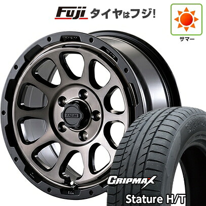 【新品国産車用5穴114.3】 夏タイヤ ホイール4本セット 225/65R17 グリップマックス スタチャー H/T BSW（限定） モーターファーム ファームD10 7J 17インチ(送料無料)