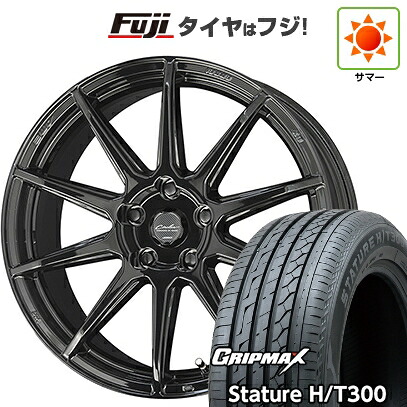 【新品国産車用5穴114.3】 夏タイヤ ホイール4本セット 225/60R18 グリップマックス スタチャー H/T300 BSW（限定） 共豊 サーキュラー C10R 7J 18インチ(送料無料)