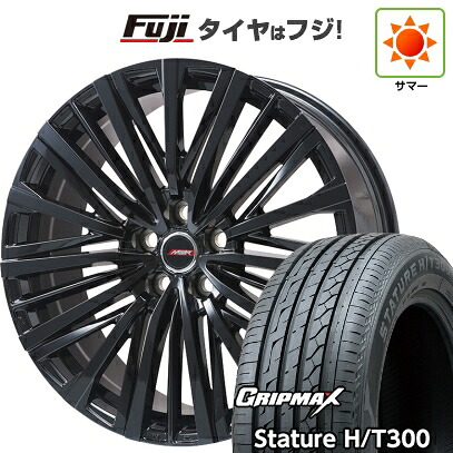 【新品国産車用5穴114.3】 夏タイヤ ホイール4本セット 235/55R18 グリップマックス スタチャー H/T300 BSW(限定) プレミックス MER-V グロスブラック 7J 18インチ(送料無料)