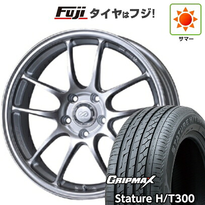 【新品国産車用5穴100】 夏タイヤ ホイール4本セット 225/55R18 グリップマックス スタチャー H/T300 BSW（限定） ENKEI エンケイ PerformanceLine PF01 7J 18インチ(送料無料)