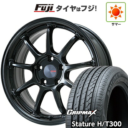 【新品国産車用5穴114.3】 夏タイヤ ホイール4本セット 235/55R18 グリップマックス スタチャー H/T300 BSW（限定） ENKEI エンケイ PerformanceLine PF09 フジオリジナルカラー 7.5J 18インチ(送料無料)