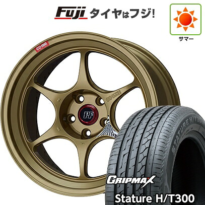 【新品国産車用5穴114.3】 夏タイヤ ホイール4本セット 235/55R19 グリップマックス スタチャー H/T300 BSW（限定） ENKEI エンケイ PerformanceLine PF06 ゴールド 8J 19インチ(送料無料)