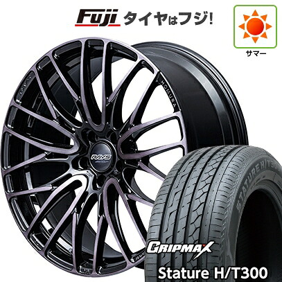 【新品国産車用5穴114.3】 夏タイヤ ホイール4本セット 235/55R20 グリップマックス スタチャー H/T300 BSW（限定） RAYS レイズ ホムラ 2X10BD BLACK CLEAR EDITION 8.5J 20インチ(送料無料)
