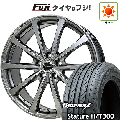 【新品国産車用5穴114.3】 夏タイヤ ホイール4本セット 225/55R18 グリップマックス スタチャー H/T300 BSW（限定） ホットスタッフ エクシーダー E08 7J 18インチ(送料無料)