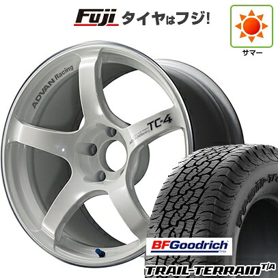 【新品国産車用5穴100】 夏タイヤ ホイール4本セット 225/55R18 BFグッドリッチ トレールテレーンT/A RBL ヨコハマ アドバンレーシング TC-4 8J 18インチ(送料無料)
