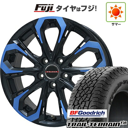 【新品国産車用5穴114.3】 夏タイヤ ホイール4本セット 235/60R18 BFグッドリッチ トレールテレーンT/A RBL ビッグウエイ レイシーン プラバ5X(ブルークリア) 7J 18インチ(送料無料)