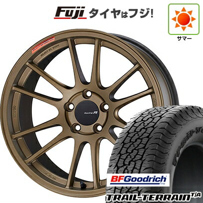 【新品国産車用5穴100】 夏タイヤ ホイール4本セット 225/55R18 BFグッドリッチ トレールテレーンT/A RBL ENKEI エンケイ Racing Revolution GTC01 RR チタニウムゴールド 8J 18インチ(送料無料)