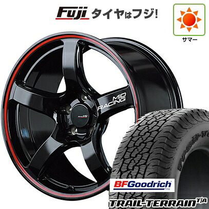 【新品国産車用5穴114.3】 夏タイヤ ホイール4本セット 235/60R18 BFグッドリッチ トレールテレーンT/A RBL MID WHEELS MID RACING R50 8J 18インチ(送料無料)