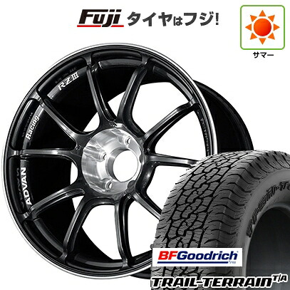 【新品国産車用5穴100】 夏タイヤ ホイール4本セット 225/55R18 BFグッドリッチ トレールテレーンT/A RBL ヨコハマ アドバンレーシング RZIII 7.5J 18インチ(送料無料)