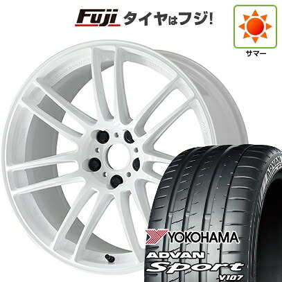 【パンク保証付き】【新品国産車用5穴114.3】 夏タイヤ ホイール4本セット 225/45R18 ヨコハマ アドバン スポーツ V107(限定) WORK ワーク エモーション ZR7 7.5J 18インチ(送料無料)|フジコーポレーション