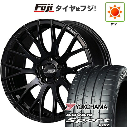 【パンク保証付き】【新品国産車用5穴114.3】 夏タイヤ ホイール4本セット 225/45R18 ヨコハマ アドバン スポーツ V107(限定) SSR ライナー M10モノブロック 7.5J 18インチ(送料無料)