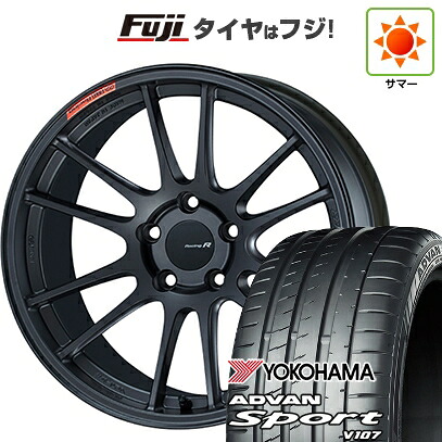 【パンク保証付き】【新品国産車用5穴114.3】 夏タイヤ ホイール4本セット 225/45R18 ヨコハマ アドバン スポーツ V107(限定) ENKEI エンケイ Racing Revolution GTC01 RR 7.5J 18インチ(送料無料)|フジコーポレーション