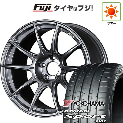 【パンク保証付き】【新品国産車用5穴114.3】 夏タイヤ ホイール4本セット 225/45R18 ヨコハマ アドバン スポーツ V107(限定) SSR GT GTX01 7.5J 18インチ(送料無料)