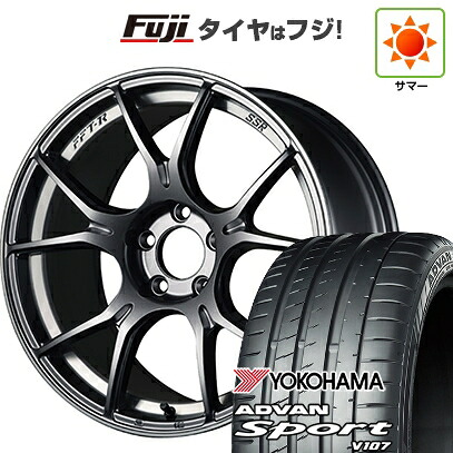 【パンク保証付き】【新品国産車用5穴114.3】 夏タイヤ ホイール4本セット 225/45R18 ヨコハマ アドバン スポーツ V107(限定) SSR GT GTX02 7.5J 18インチ(送料無料)