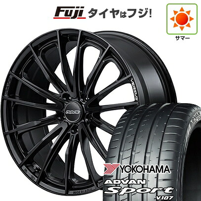 【パンク保証付き】【新品国産車用5穴114.3】 夏タイヤ ホイール4本セット 225/45R18 ヨコハマ アドバン スポーツ V107(限定) RAYS レイズ ベルサス ヴォウジェ SE 7J 18インチ(送料無料)