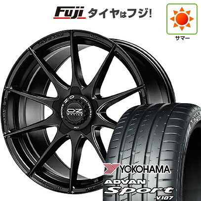 【パンク保証付き】【新品国産車用5穴114.3】 夏タイヤ ホイール4本セット 225/45R18 ヨコハマ アドバン スポーツ V107(限定) OZ フォーミュラHLT 8J 18インチ(送料無料)