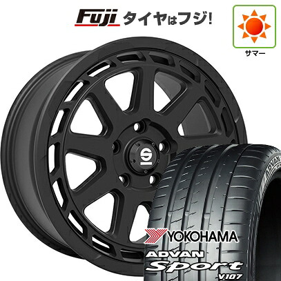 【パンク保証付き】【新品国産車用5穴114.3】 夏タイヤ ホイール4本セット 225/45R18 ヨコハマ アドバン スポーツ V107(限定) OZ SPARCO グラベル 8J 18インチ(送料無料)