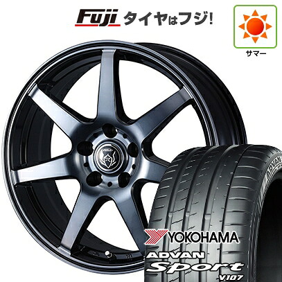 【パンク保証付き】【新品国産車用5穴114.3】 夏タイヤ ホイール4本セット 225/45R18 ヨコハマ アドバン スポーツ V107(限定) WEDS ウェッズ ライツレー KW 7.5J 18インチ(送料無料)｜フジコーポレーション