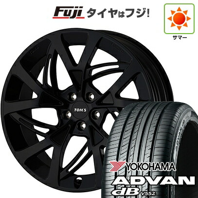 【新品国産車用5穴114.3】 夏タイヤ ホイール4本セット 245/40R21 ヨコハマ アドバン dB V552(限定) TOMS トムス(トヨタ車専用) TWF07 グロスブラック【限定】 8.5J 21インチ(送料無料)