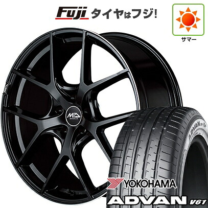 【新品国産車用5穴114.3】 夏タイヤ ホイール4本セット 255/45R20 ヨコハマ アドバン V61 MID WHEELS MID EXCLUSIVE 025F 8.5J 20インチ(送料無料)